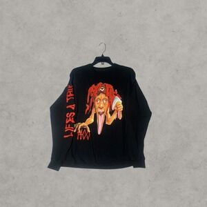 Trippie Redd Lifes A Trip Long Sleeve Shirt Black Red Graphic Tee MD 1400 Rap